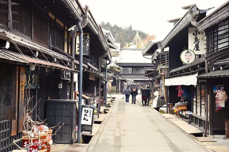 Old town streets in Hida Takayama