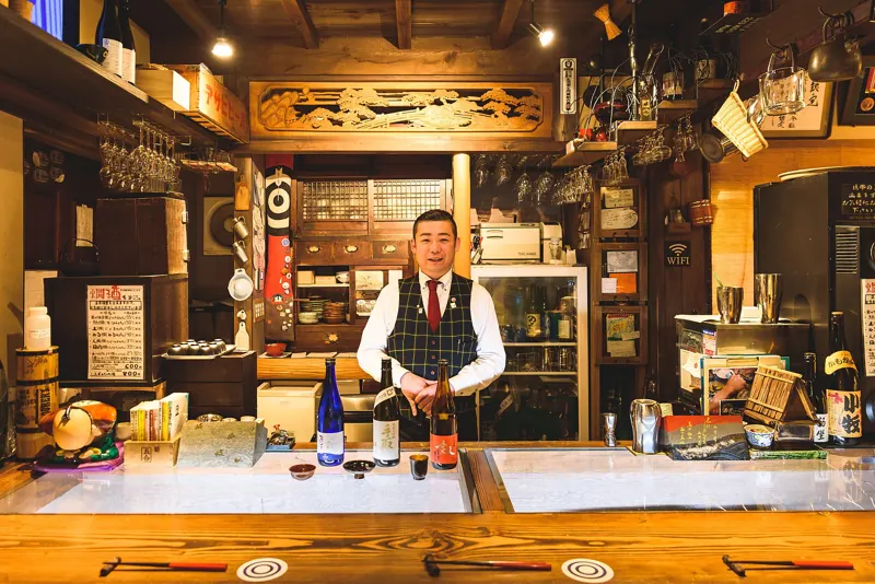 A Japanese sake bar